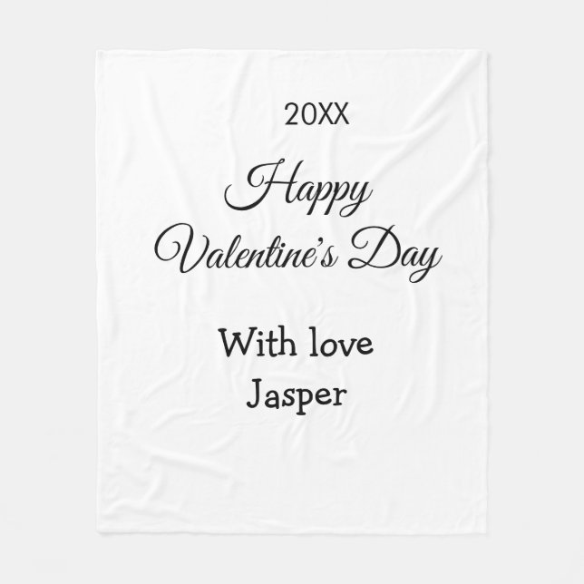 Cobertor De Velo Happy Valentine's day name love simple year stylis (Frente)