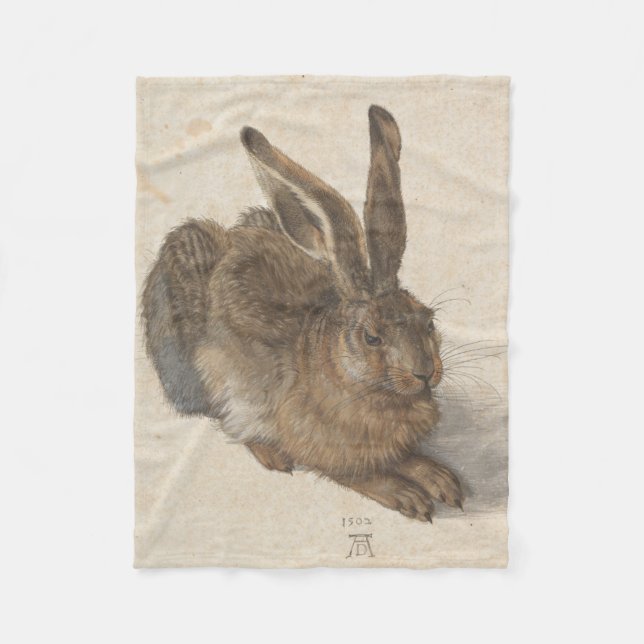 Cobertor De Velo Hare (por Albrecht Dürer) (Frente)