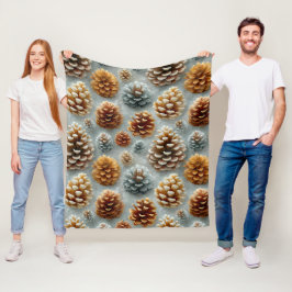 Cobertor De Velo Harmonia de Pinecones de inverno