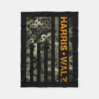 Cobertor De Velo Harris 2024 Presidente Usa Camouflage Dudes Walz W