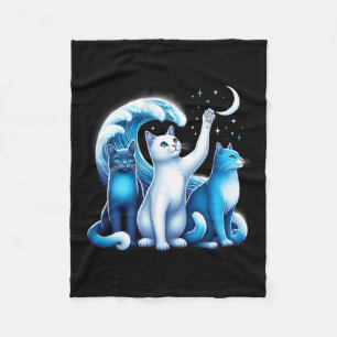 Cobertor De Velo Harris Blue Cats Wave Kamala Engraçado Para Amante