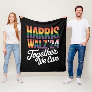 Cobertor De Velo Harris Walz 2024 Juntos Podemos Eleição LGBTQIA
