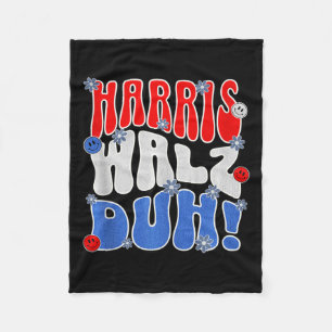 Cobertor De Velo Harris Walz Duh! Eleições Engraçadas Votação Polít