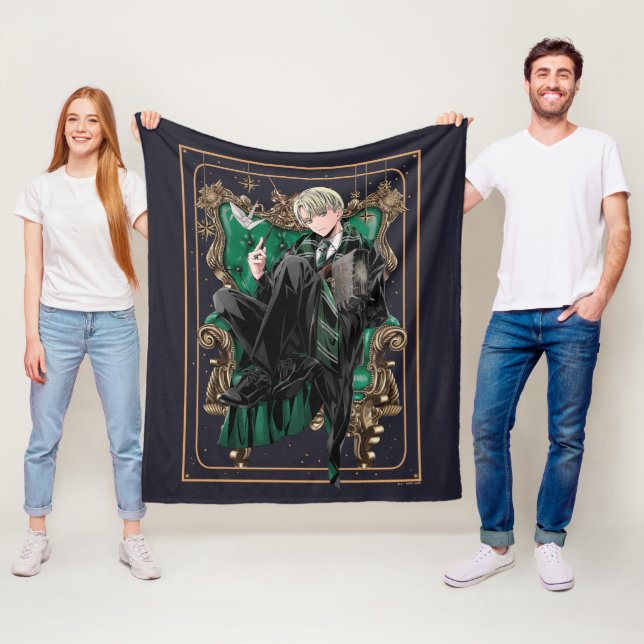 Cobertor De Velo HARRY POTTER™ | Anime Draco Malfoy Seated (In Situ)