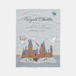 Cobertor De Velo Harry Potter Hogwarts Bebê Stats