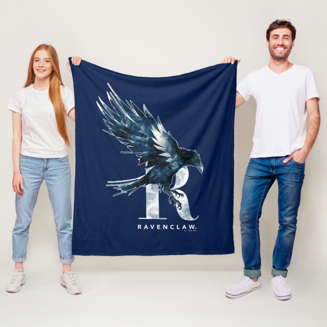Cobertor De Velo Harry Potter | RAVENCLAW™ Raven Watercolor (In Situ)