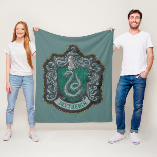 Cobertor De Velo Harry Potter   Retro Brasão Poderoso de Slytherin