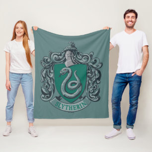 Cobertor De Velo Harry Potter Slytherin Crest Green