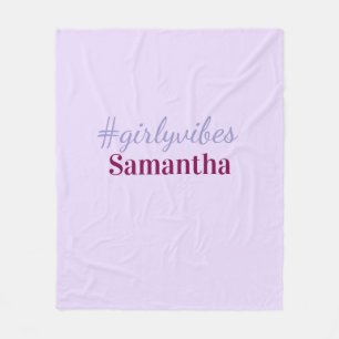 Cobertor De Velo hashtag Girlyvibes roxo claro rosa vibrações femin