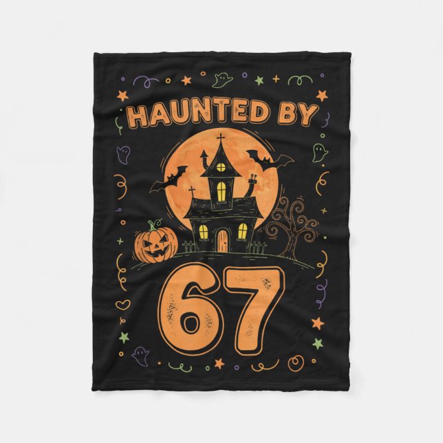 Cobertor De Velo Haunted By 67 Funny Halloween  (Frente)