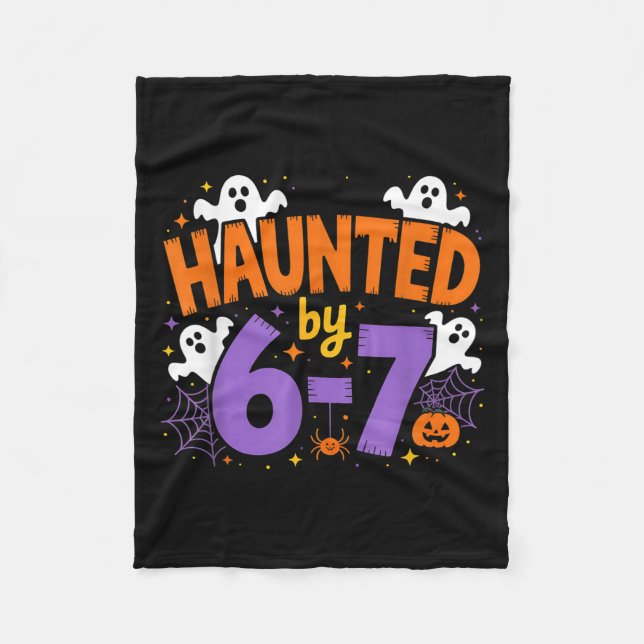 Cobertor De Velo Haunted By 6-7 Halloween Ghosts And Sders Design  (Frente)