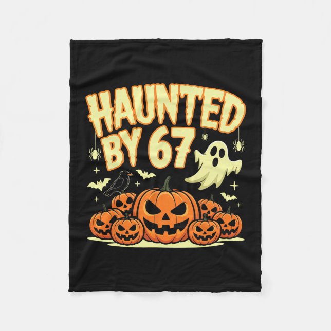 Cobertor De Velo Haunted Halloween Skeleton Haunted Six Seven Numbe (Frente)