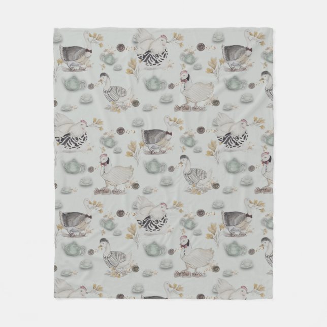 Cobertor De Velo Haute Couture Ducks & Chicken Baby (Frente)