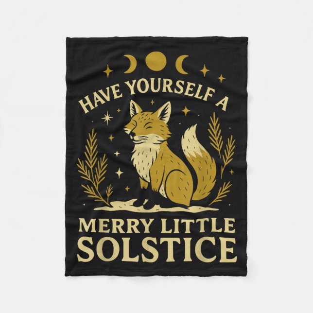 Cobertor De Velo Have Yourself A Merry Little Solstice Fox Mystic  (Frente)