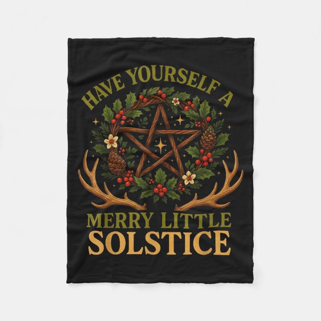 Cobertor De Velo Have Yourself A Merry Little Solstice Witchcore  (Frente)