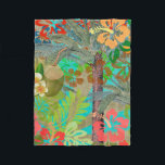 Cobertor De Velo Hawaii Flower Hula Vintage - Gráfico Floral<br><div class="desc">Colagem Hula Colorida do Havaí - Esta imagem é um design gráfico de arte de flores e palmeiras do Havaí. A colagem botânica é sobre a cor da ilha tropical.</div>