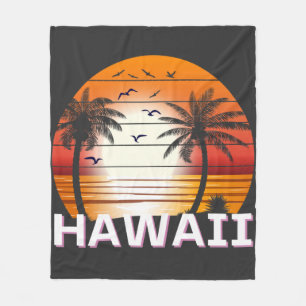 Cobertor De Velo Hawaii Vintage Palm Trees Summer Beach