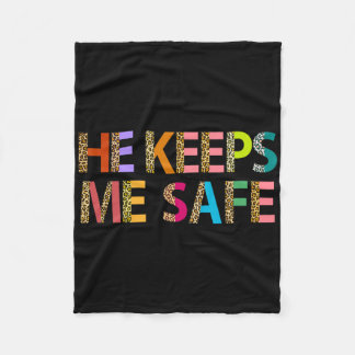 Cobertor De Velo He Keeps Me Safe Wolf For Lovers Girlfriend Wife V