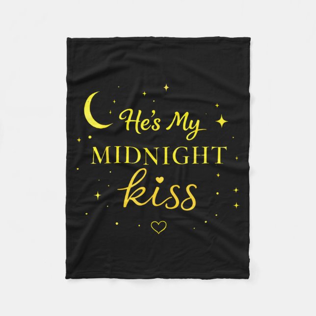 Cobertor De Velo He’s My Midnight Kiss Romantic Saying Matching Cou (Frente)