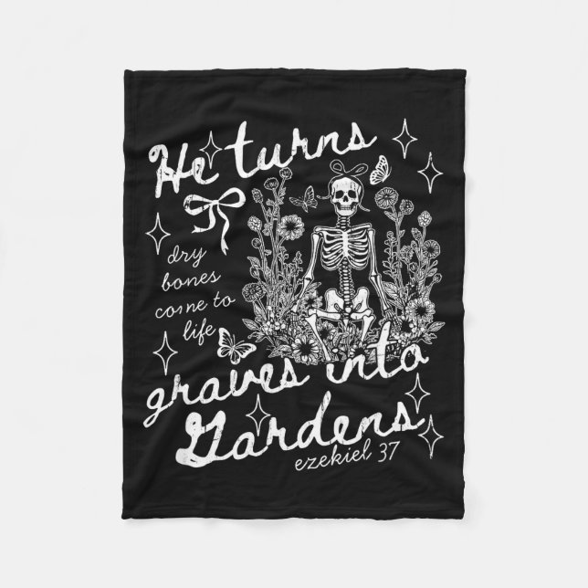 Cobertor De Velo He Turns Graves Into Gardens, Ezekiel 37  (Frente)
