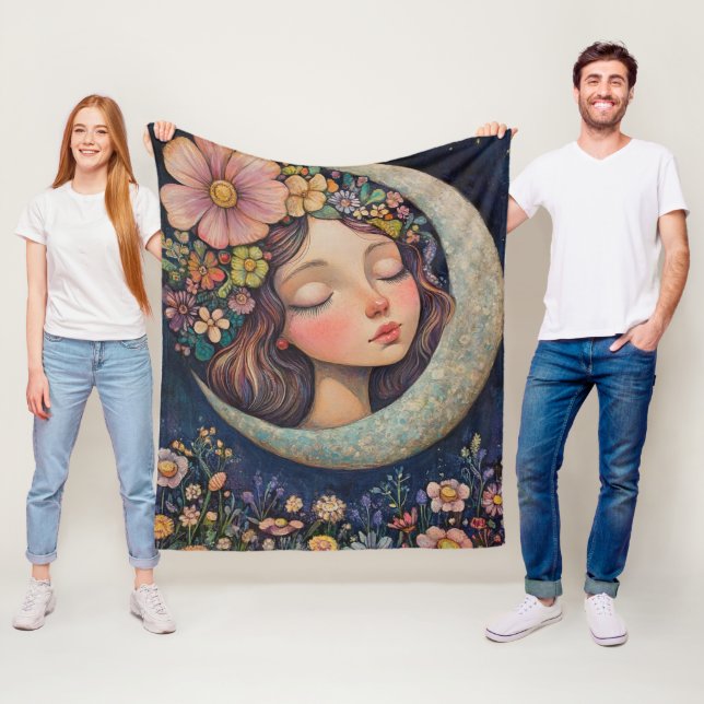 Cobertor De Velo Headdress Floral & Crescent Moon (In Situ)