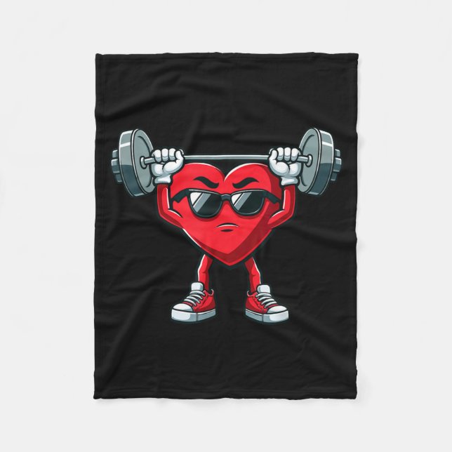 Cobertor De Velo Healthy Heart Heart Disease Awareness Weightliftin (Frente)