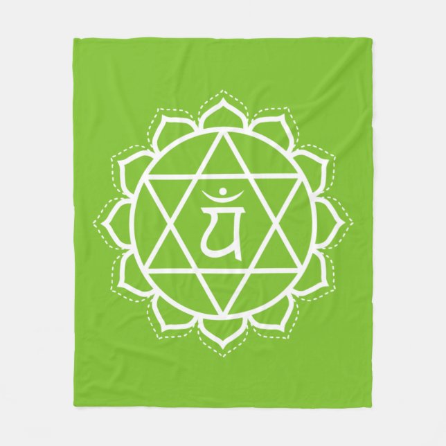 Cobertor De Velo Heart Chakra | Anahata | Meditação Verde (Frente)