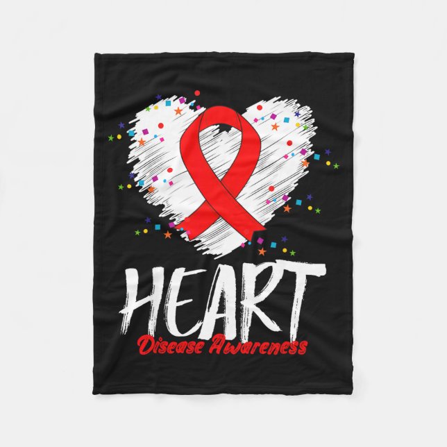 Cobertor De Velo Heart Disease Awareness  (Frente)