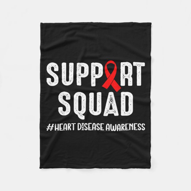 Cobertor De Velo Heart Disease Warrior Support Squad Heart Disease  (Frente)