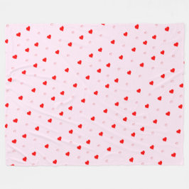 Cobertor De Velo Heart Fleece Blanket