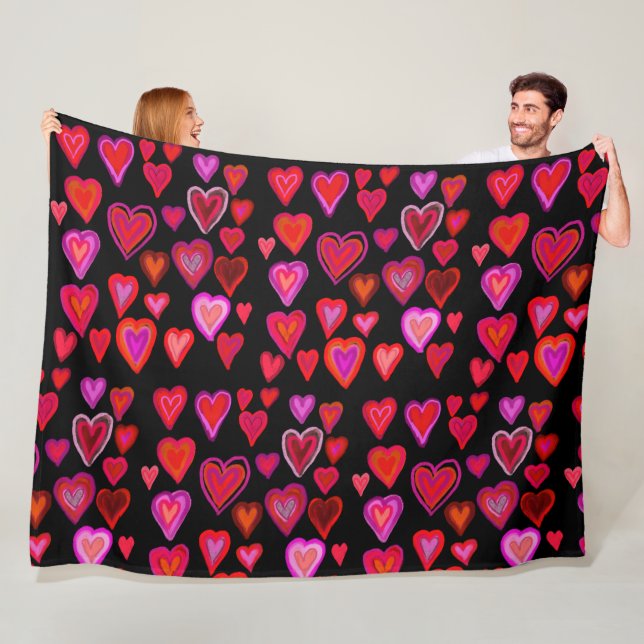 Cobertor De Velo Heart Fleece Blanket (In Situ)