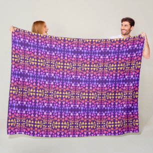 Cobertor De Velo Heart Fleece Blanket