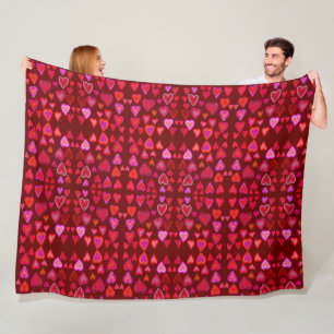 Cobertor De Velo Heart Fleece Blanket