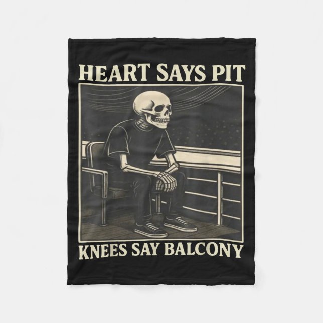 Cobertor De Velo Heart Says T Knees Say Balcony  (Frente)