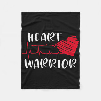 Cobertor De Velo Heart Warrior Chd Awareness Present Congenital Hea