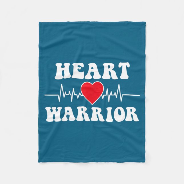 Cobertor De Velo Heart Warrior Heart Disease Awareness Month Red He (Frente)