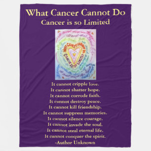 Cobertor De Velo Heart What Cancer Cannot Do Custom Chemo Blanket