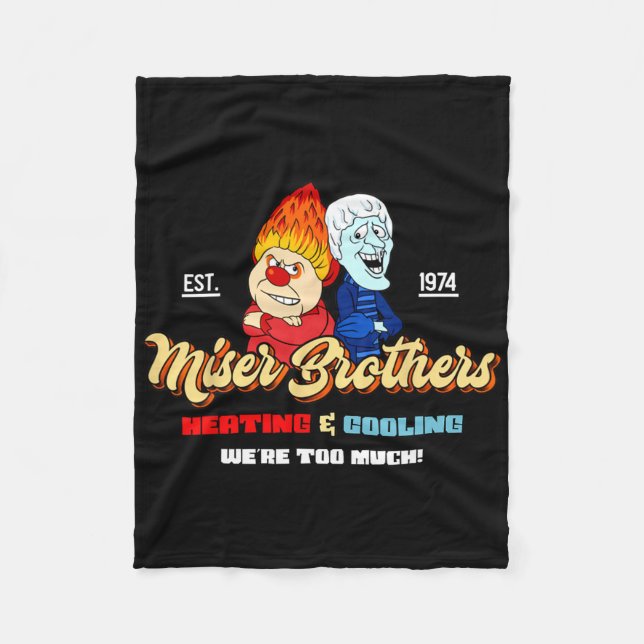 Cobertor De Velo Heating And Cooling Brothers Christmas Retro  (Frente)