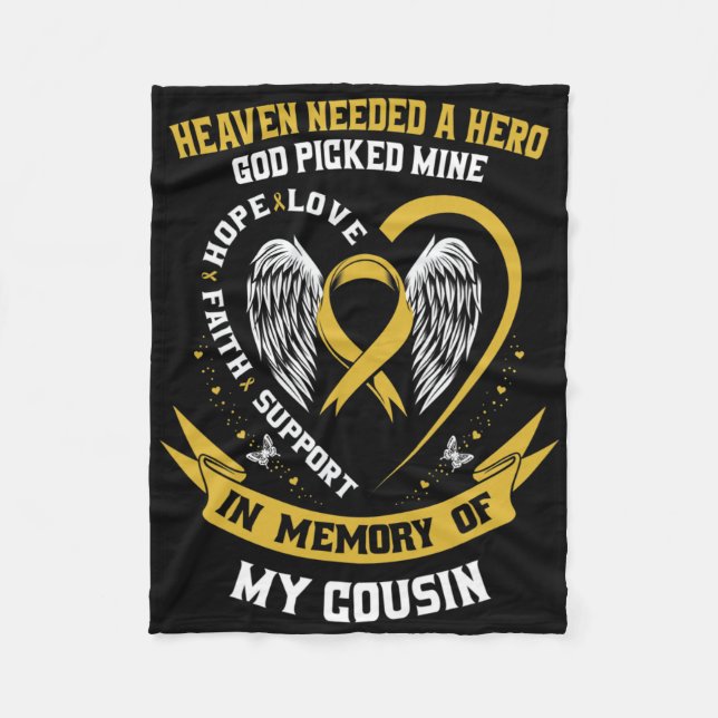 Cobertor De Velo Heaven Needed A Hero God Picked My Cousin Childhoo (Frente)