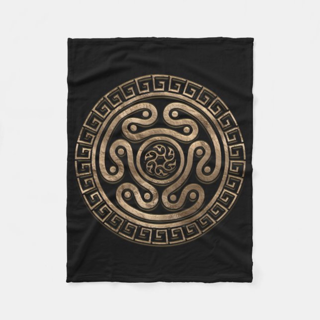 Cobertor De Velo Hecate Roda Preto e Dourado (Frente)