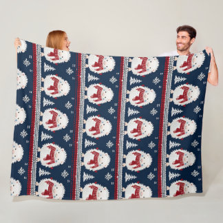 Cobertor De Velo Hedgehogs with Scarves fleece blanket