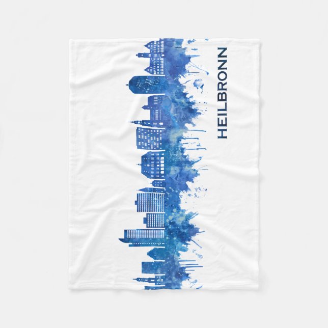 Cobertor De Velo Heilbronn Germany Skyline Blue (Frente)
