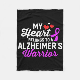 Cobertor De Velo Heimers Warrior Survivor Support Awarness Recover