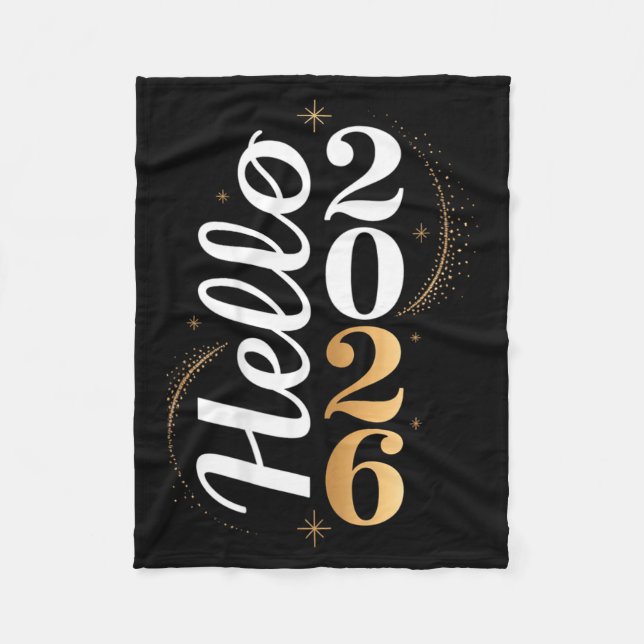 Cobertor De Velo Hello 2026 New Year Celebration Eve Party Men Wome (Frente)