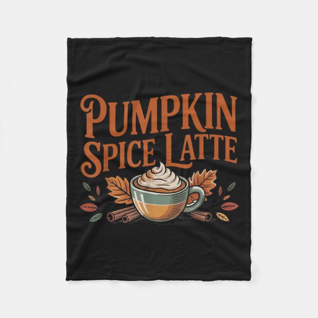 Cobertor De Velo Hello Pumpkin Latte Sce Coffee Love Fall Season  (Frente)