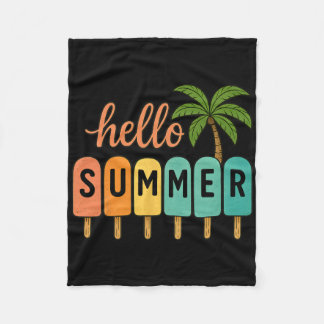 Cobertor De Velo Hello Summer Beach Vacation Ice Cream Popsicle Gif