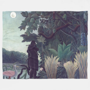 Cobertor De Velo Henri Rousseau - A Cobra Charmer