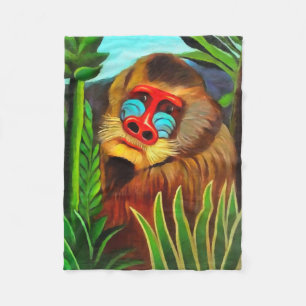 Cobertor De Velo Henri Rousseau Mandrill Na Arte Da Vintagem Da Sel