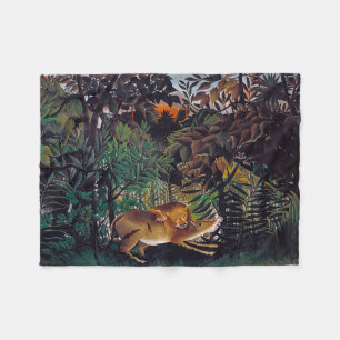 Cobertor De Velo Henri Rousseau - O Leão Faminto