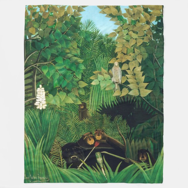 Cobertor De Velo Henri Rousseau - Os Alegres Bufões (Frente)